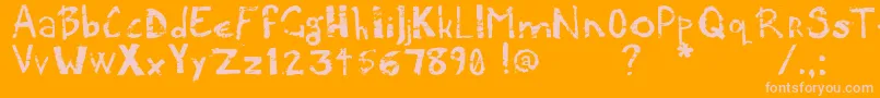 Potatpress Font – Pink Fonts on Orange Background