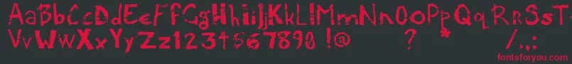 Potatpress Font – Red Fonts on Black Background
