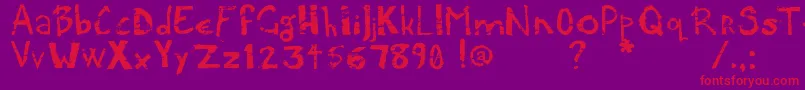 Potatpress Font – Red Fonts on Purple Background