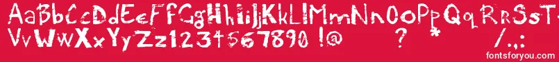 Potatpress Font – White Fonts on Red Background