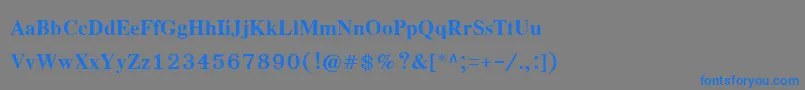 フォントEucrosiaupcРџРѕР»СѓР¶РёСЂРЅС‹Р№ – 灰色の背景に青い文字