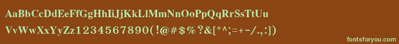 EucrosiaupcРџРѕР»СѓР¶РёСЂРЅС‹Р№ Font – Green Fonts on Brown Background