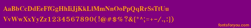 EucrosiaupcРџРѕР»СѓР¶РёСЂРЅС‹Р№ Font – Orange Fonts on Purple Background