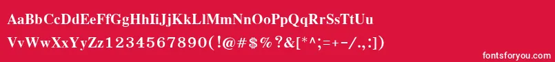 EucrosiaupcРџРѕР»СѓР¶РёСЂРЅС‹Р№ Font – White Fonts on Red Background