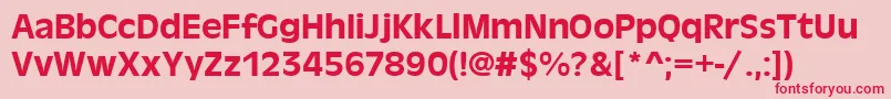 Antiqueolitmed Font – Red Fonts on Pink Background