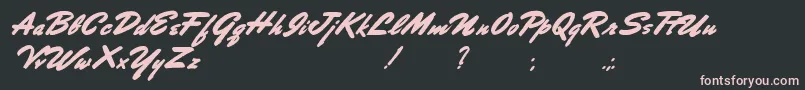 Porongo-Schriftart – Rosa Schriften auf schwarzem Hintergrund