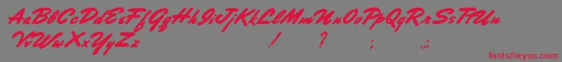 Porongo Font – Red Fonts on Gray Background