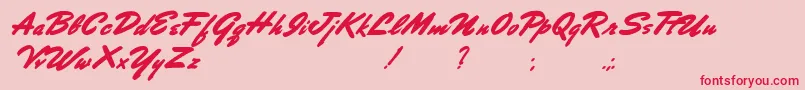 Porongo Font – Red Fonts on Pink Background