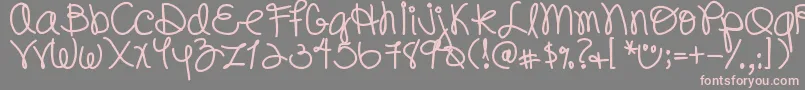 DjbPookieDoo Font – Pink Fonts on Gray Background