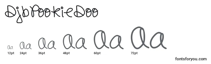 DjbPookieDoo Font Sizes