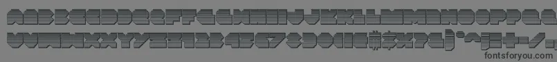 Vxrocketchrome Font – Black Fonts on Gray Background