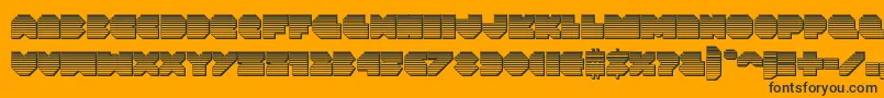 Vxrocketchrome Font – Black Fonts on Orange Background