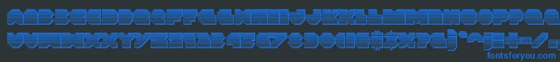 Vxrocketchrome Font – Blue Fonts on Black Background