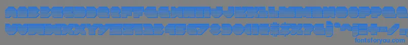 Police Vxrocketchrome – polices bleues sur fond gris