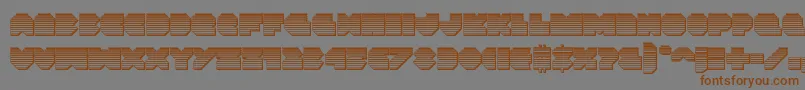 Vxrocketchrome Font – Brown Fonts on Gray Background