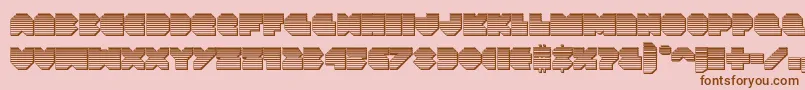 Vxrocketchrome Font – Brown Fonts on Pink Background