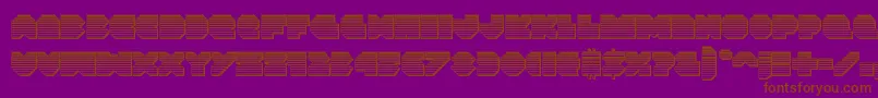 Vxrocketchrome Font – Brown Fonts on Purple Background