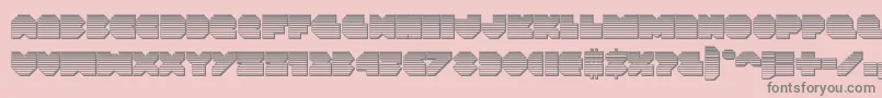 Vxrocketchrome-Schriftart – Graue Schriften auf rosa Hintergrund