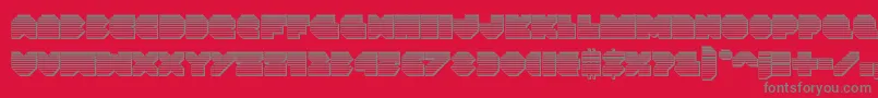Vxrocketchrome Font – Gray Fonts on Red Background