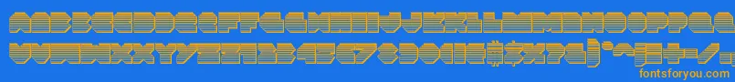 Vxrocketchrome Font – Orange Fonts on Blue Background