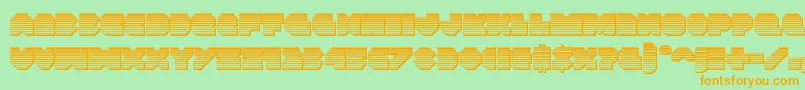 Vxrocketchrome Font – Orange Fonts on Green Background