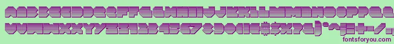 Vxrocketchrome Font – Purple Fonts on Green Background