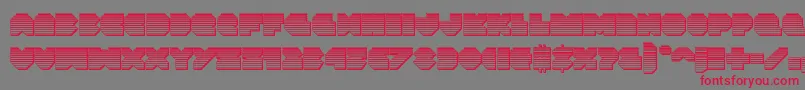 Vxrocketchrome Font – Red Fonts on Gray Background