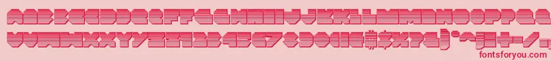 フォントVxrocketchrome – ピンクの背景に赤い文字