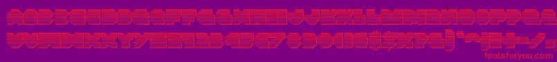 Vxrocketchrome Font – Red Fonts on Purple Background