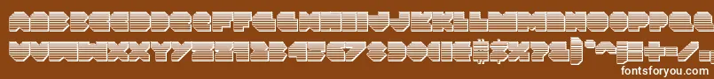 Vxrocketchrome Font – White Fonts on Brown Background