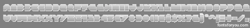 Vxrocketchrome Font – White Fonts on Gray Background