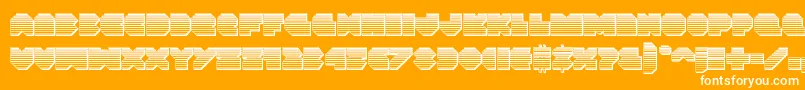 Vxrocketchrome Font – White Fonts on Orange Background