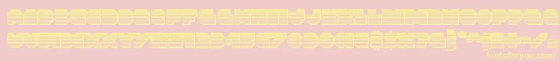 Vxrocketchrome Font – Yellow Fonts on Pink Background