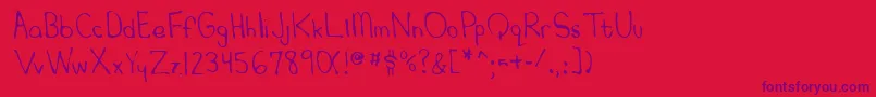 Lehn242 Font – Purple Fonts on Red Background