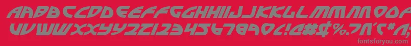 Officerv2i Font – Gray Fonts on Red Background