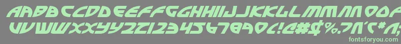 Officerv2i Font – Green Fonts on Gray Background