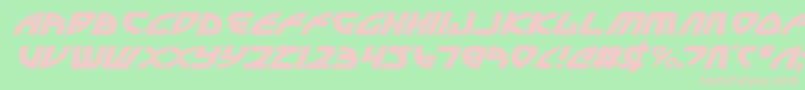Officerv2i-Schriftart – Rosa Schriften auf grünem Hintergrund