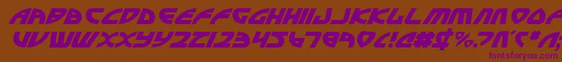 Officerv2i Font – Purple Fonts on Brown Background