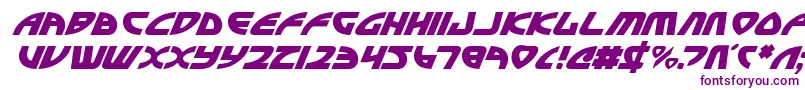 Officerv2i-Schriftart – Violette Schriften auf weißem Hintergrund