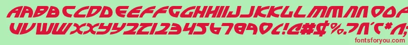 More about Officerv2i Font Officerv2i Font – Red Fonts on Green Background