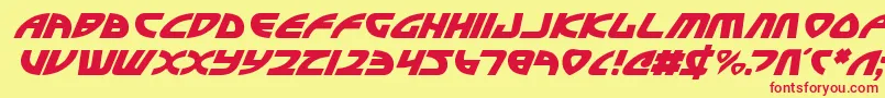 Officerv2i Font – Red Fonts on Yellow Background