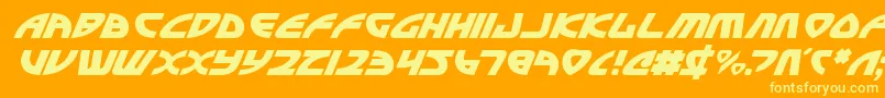 Officerv2i Font – Yellow Fonts on Orange Background