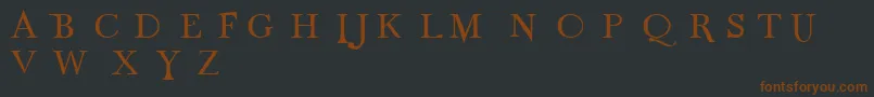 OldDogNewTricksCaps Font – Brown Fonts on Black Background