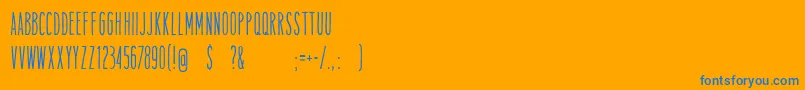 Fonte TamalesregFreeForPersonalUse – fontes azuis em um fundo laranja