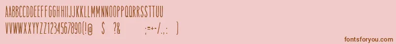 TamalesregFreeForPersonalUse Font – Brown Fonts on Pink Background