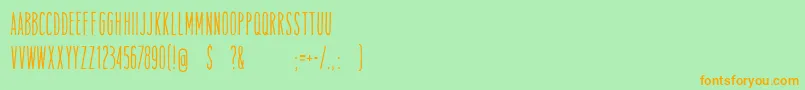 TamalesregFreeForPersonalUse Font – Orange Fonts on Green Background