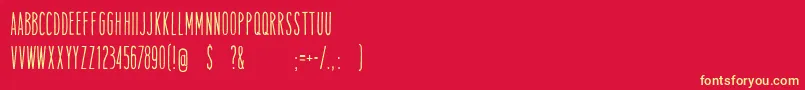 TamalesregFreeForPersonalUse Font – Yellow Fonts on Red Background