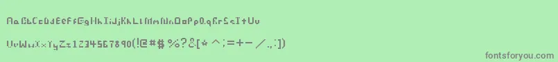 フォントDispose – 緑の背景に灰色の文字