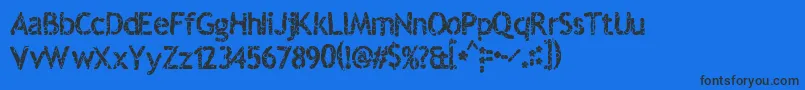 Boulevard Font – Black Fonts on Blue Background