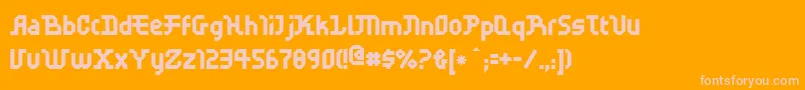 フォントFfscratch – オレンジの背景にピンクのフォント